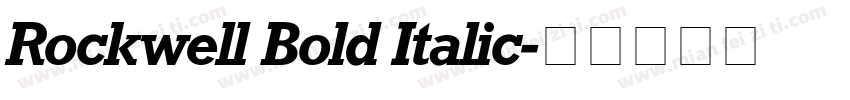 Rockwell Bold Italic字体转换